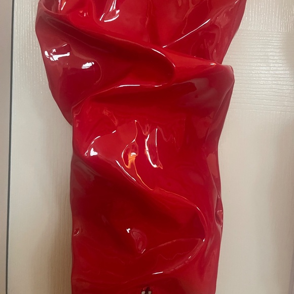 CUCCO THIGH HIGH RED PATENT LEATHER BOOTS 6(US) 36(EU) - Picture 4 of 15